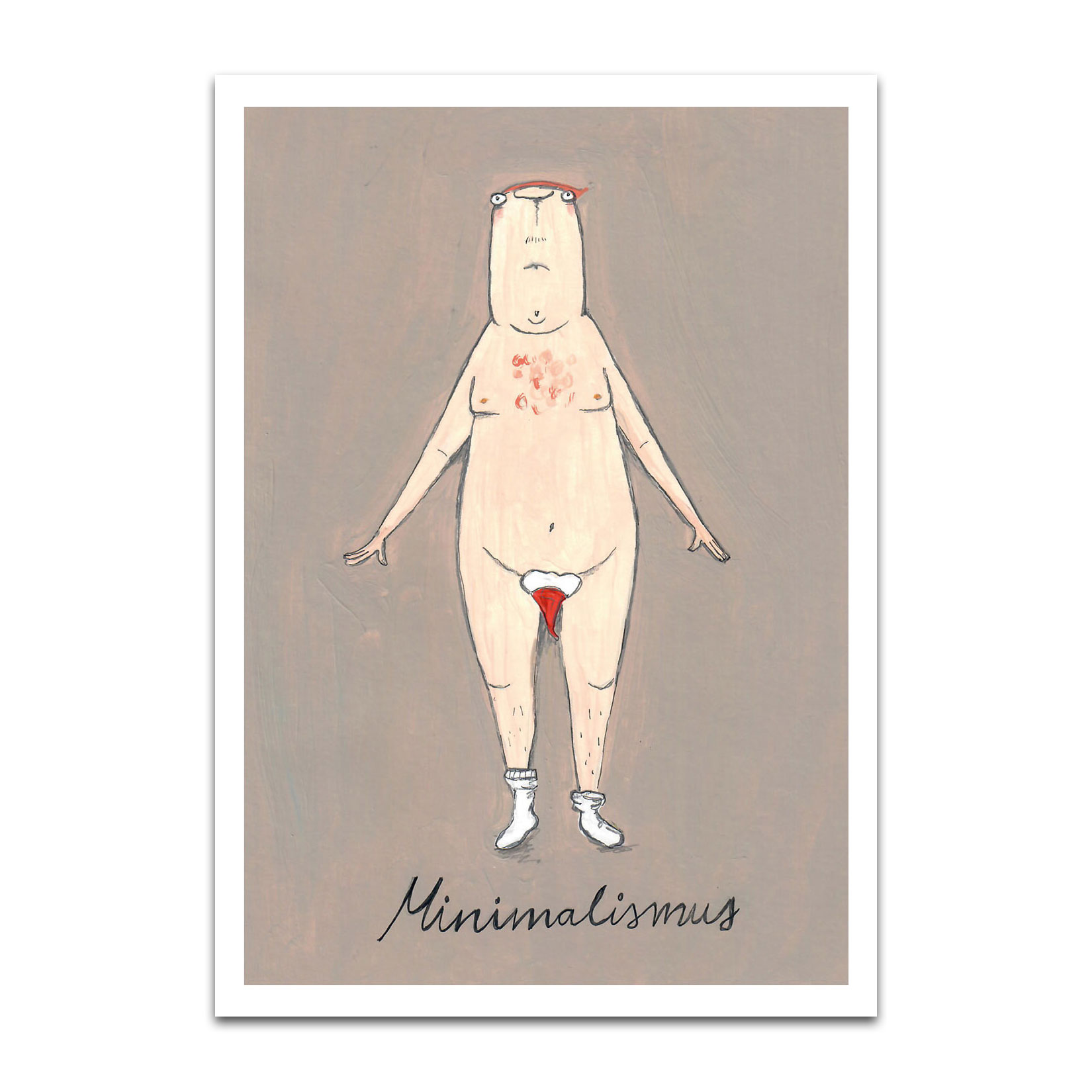 Postkarte kittiekatstudio xmas "minimalismus" von kittiekatstudio