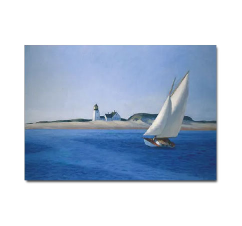 Edward Hopper Postkarte " The Long Leg, 1935"  Segelboot, Kunst