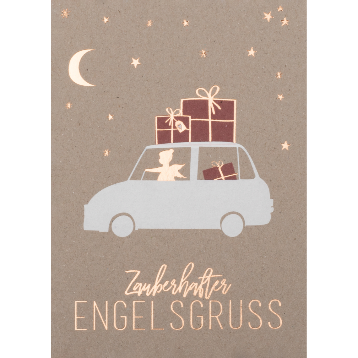 % Räder Weihnachtsautokarte "Zauberhafter Engelsgruß" 