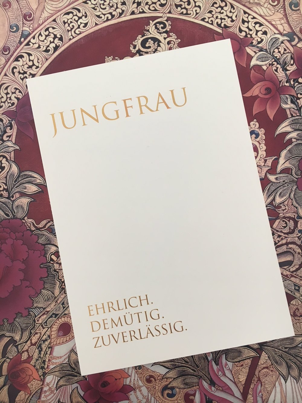 Wunderwort Sternen Postkarte "Jungfrau"