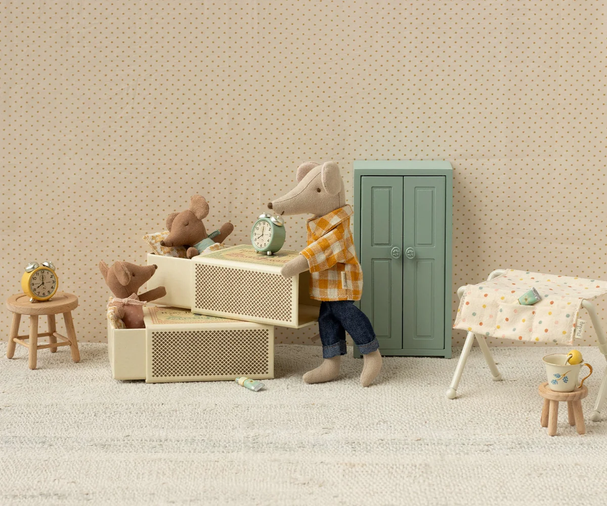 Maileg Schläfrige Babymaus in Matchbox - Rose