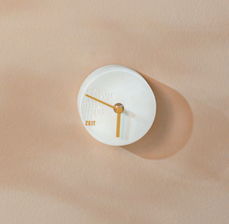 Uhr "Die schönsten Dinge" von Räder , D:10cm H:5,5cm, Wanduhr mini