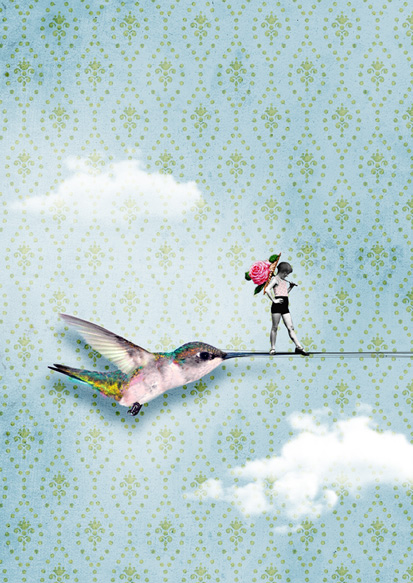 Postkarte La Tack "Kolibri" von La Tack