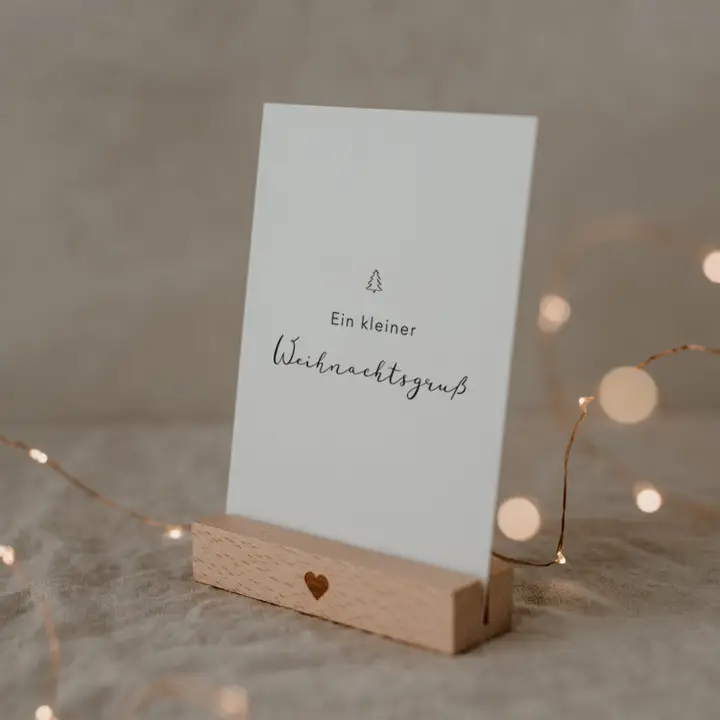 Eulenschnitt Postkarte  Weihnachten " Ein kleiner Weihnachtsgruß"
