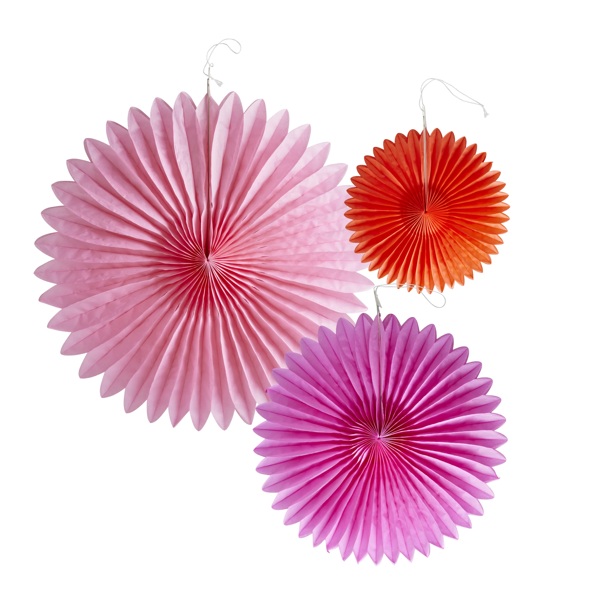 Rice Papier Rosetten - Pink - 3er Pack