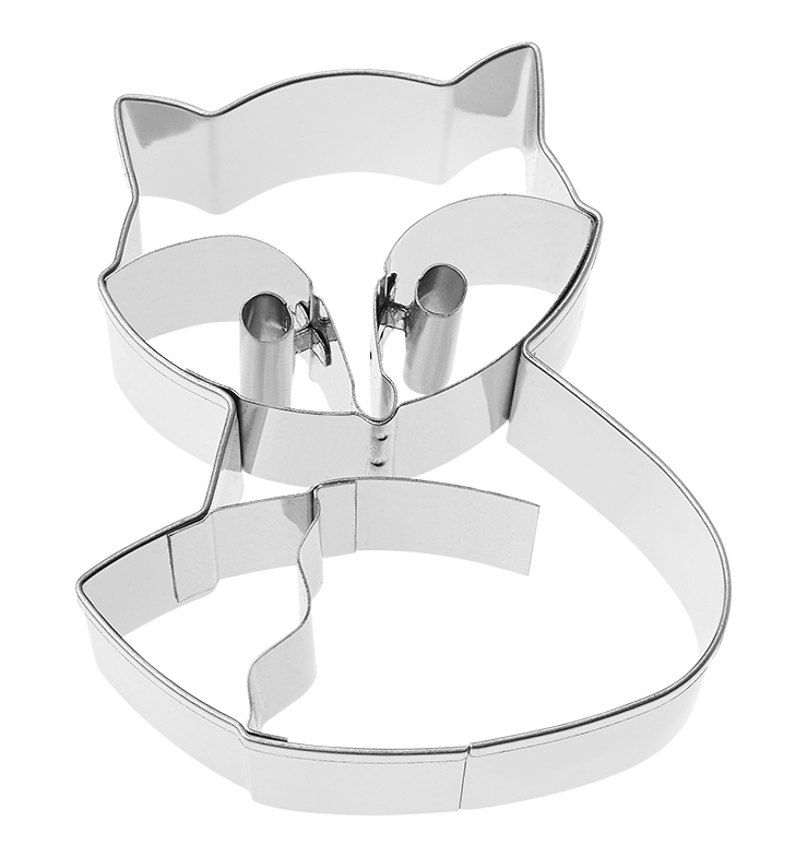 Ausstecherle Fuchs Fero 7 cm, Edelstahl von Birkmann, mit Innenprägung, Prägeausstecher, Ausstechform    