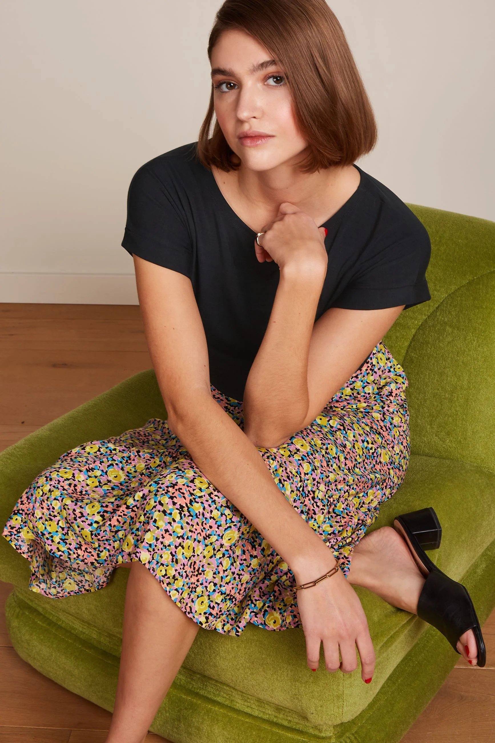 % King Louie Sommerrock Esme Skirt Mouche Woven, Farbe: Orchid Pink - Mouche Woven 