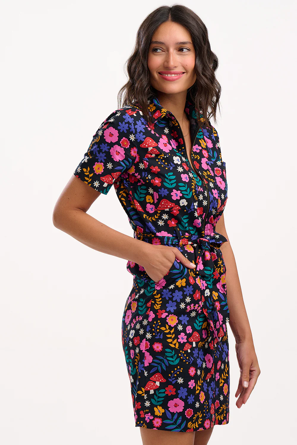 % Kleid TASHA, Minikleid mit Pilzen und Blumen, MULTI, TOADSTOOL FLORAL von sugarhill BRIGHTON