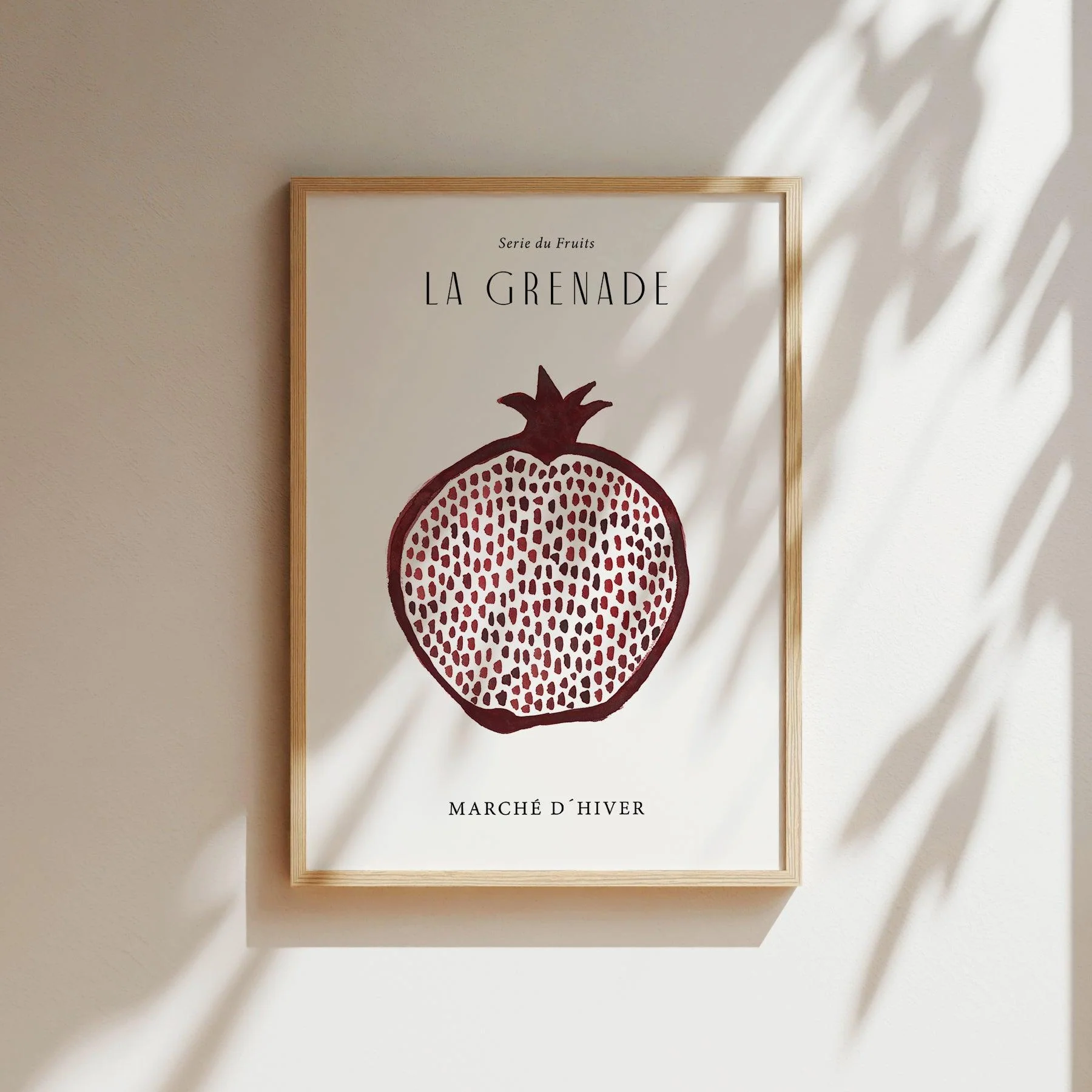 Leo La Douce Kunstdruck LA GRENADE, A4, Granatapfel