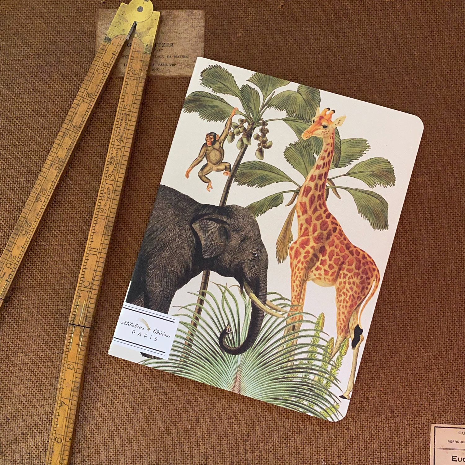 Heft " Paul et Virginie", A5, 17 x 22 cm, 64 Seiten von Alibabette-Editions , Giraffe & Elefant