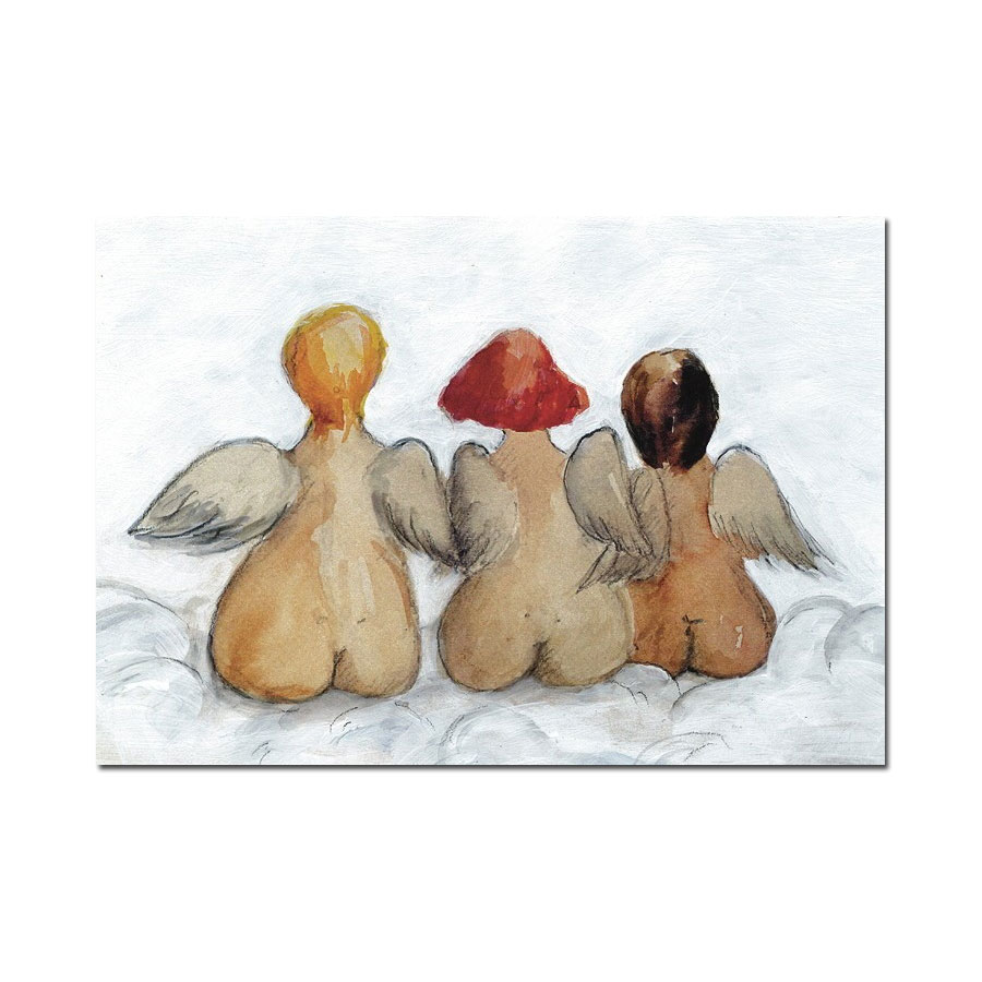 Inkognito Postkarte XMAS Drei Engel von Nele Andresen