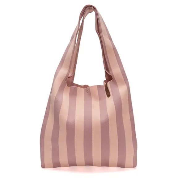 LOT83 Shopper Lois 66, Streifen Altrosa, ca.  45 x 35 cm