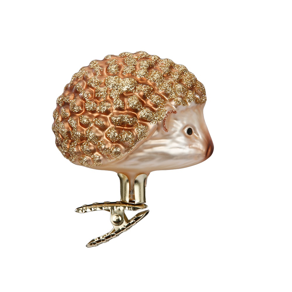 Inge Glas Christbaumkugel Igel groß, Stachelfreund, ca. 7 cm, Glas