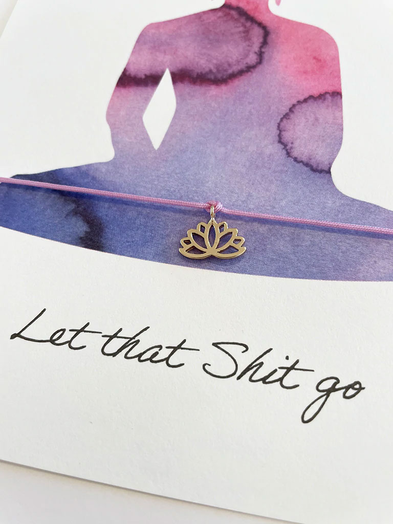 Armband-Karte: Let that Shit go, Buddha by Vivi , Yoga Armband-Karte: Let that Shit go, Buddha by Vivi , Yoga