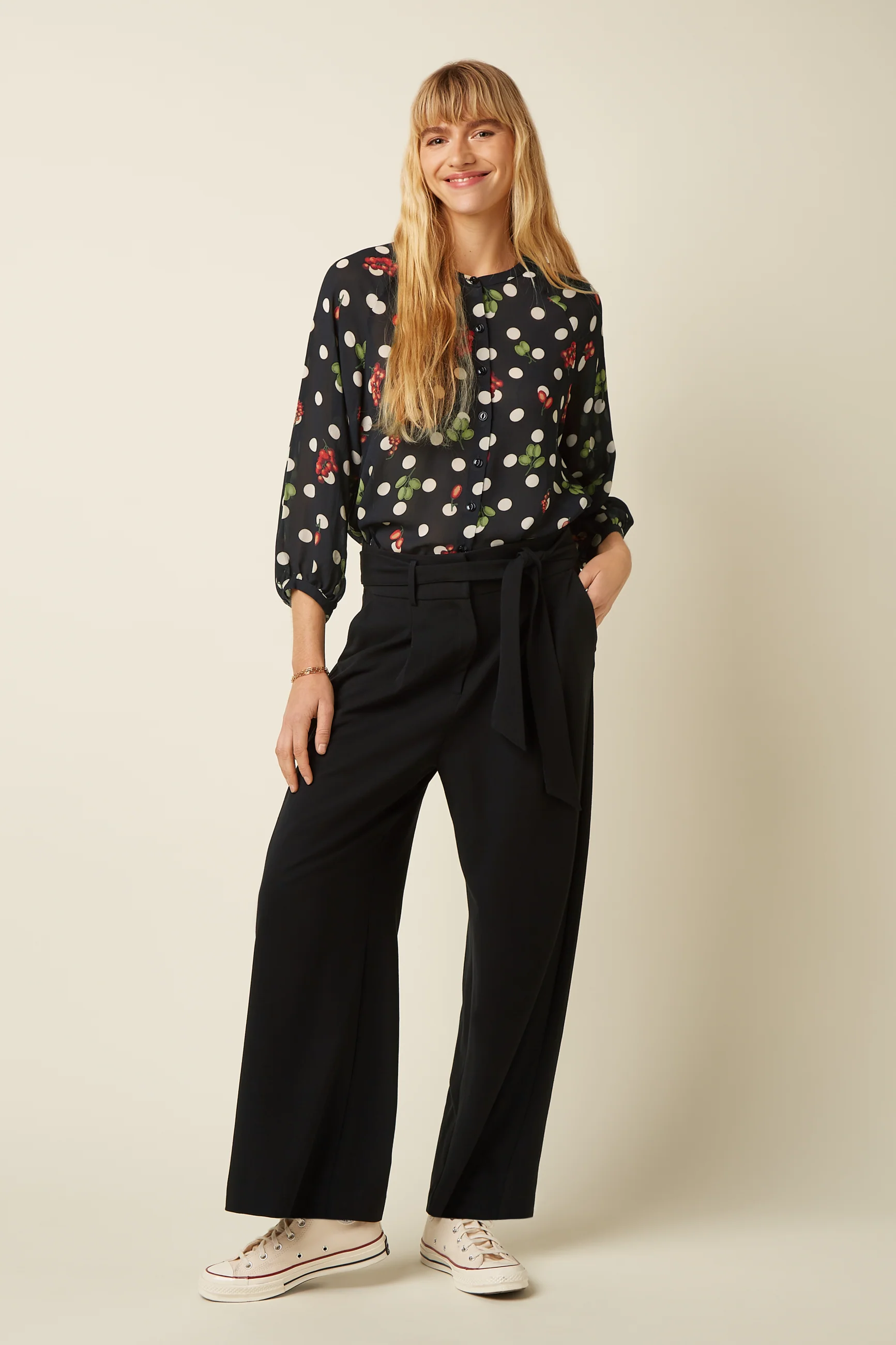 % King Louie Cybil Blouse Briny, Black