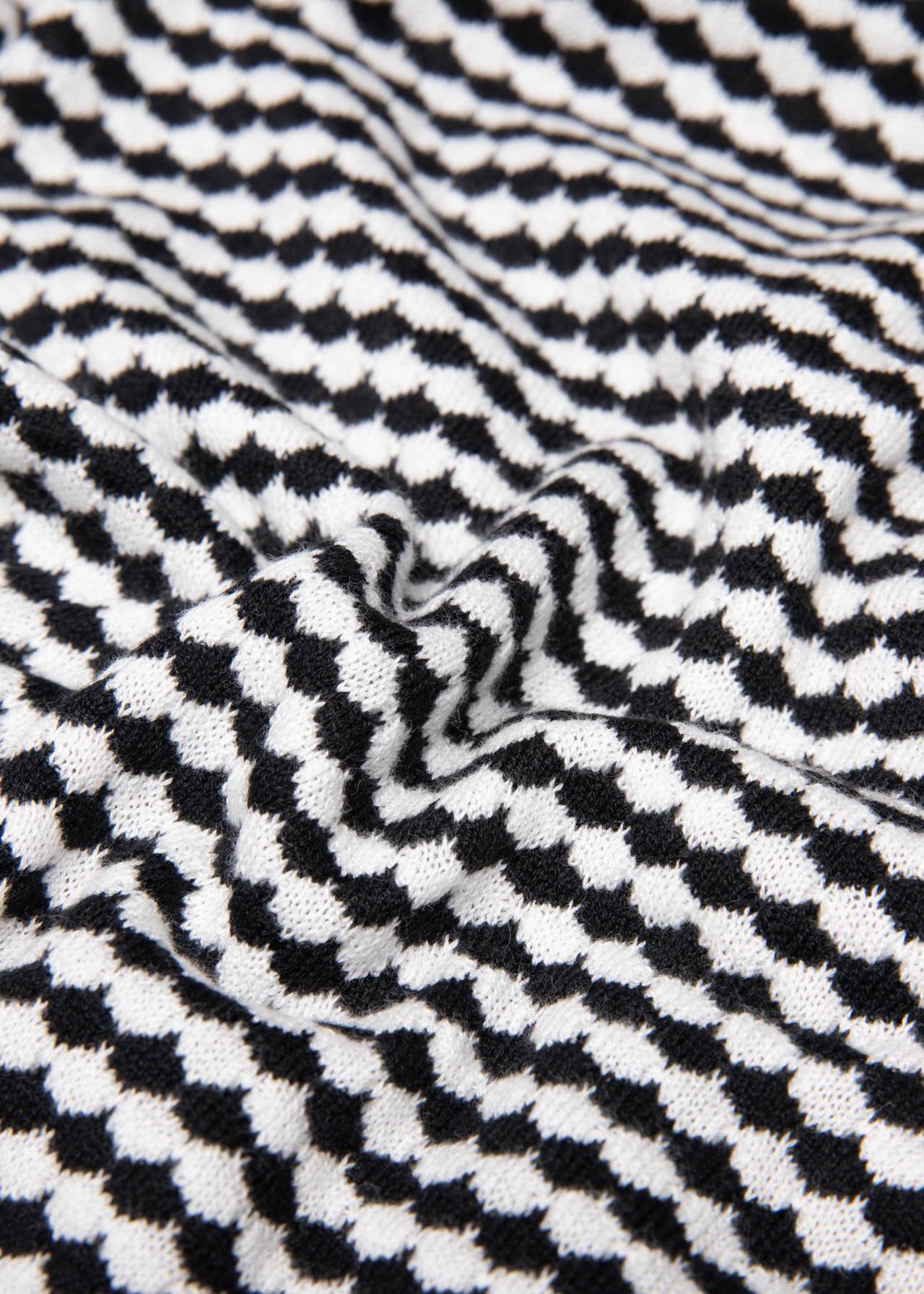 Blutsgeschwister Strickoberteil Petite Poloette - mixed dots black beige