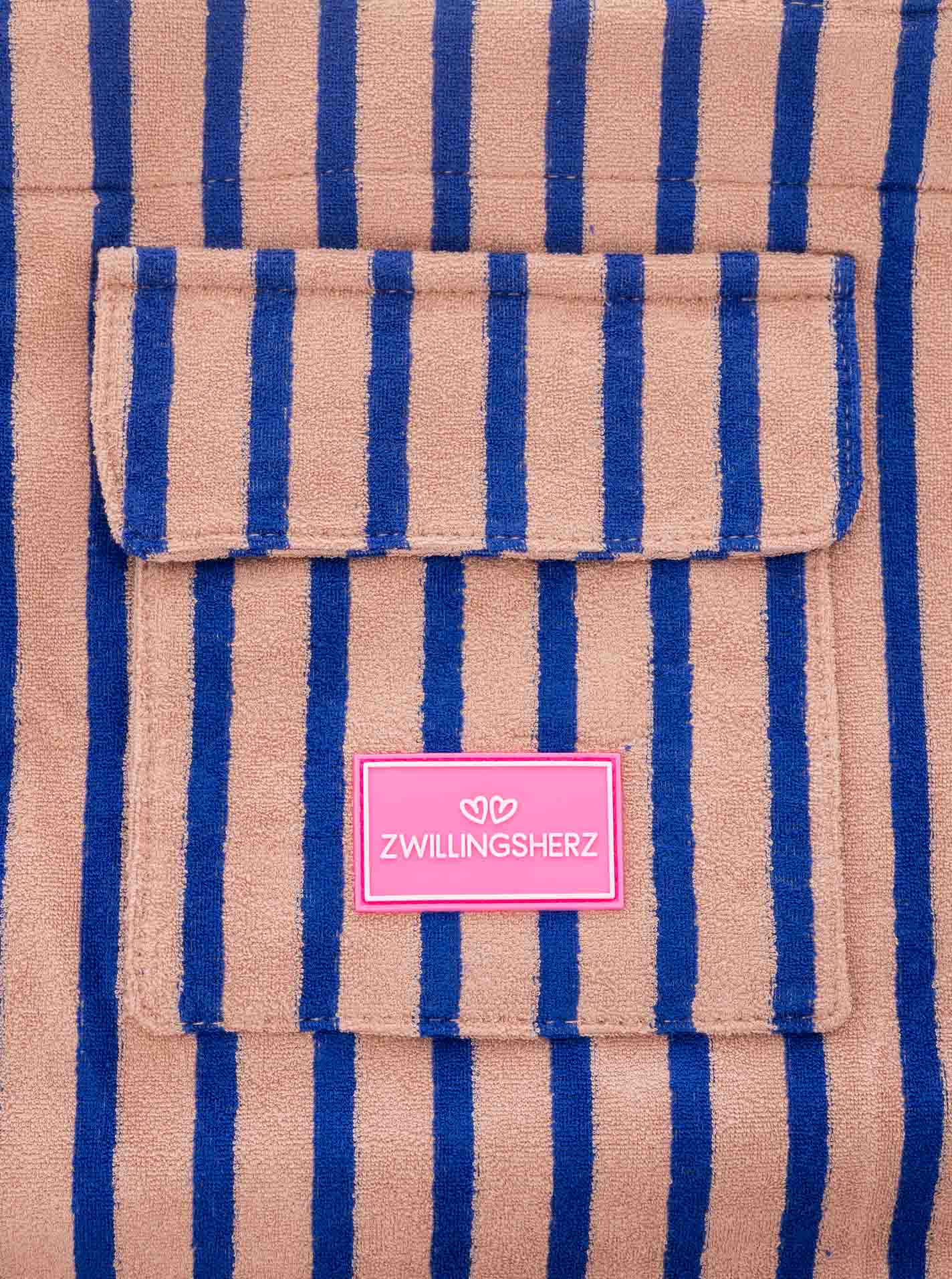 XXL Frottee Shopper "Streifen & Patch"