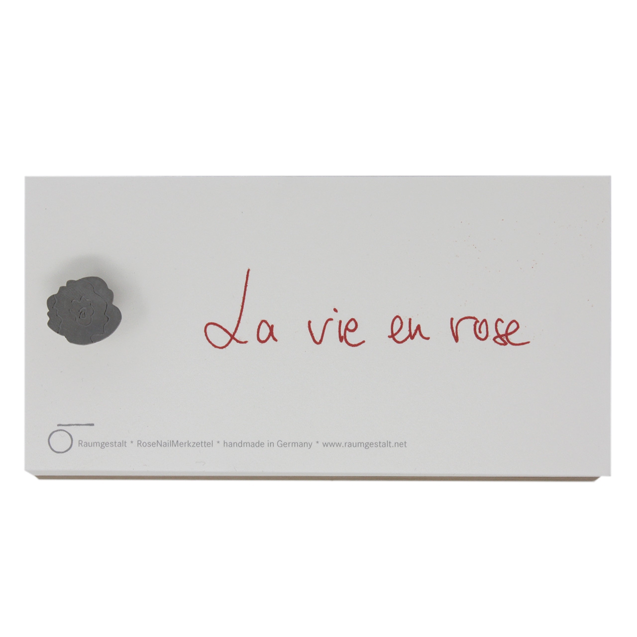 Raumgestalt RoseNail " La vie en rose" Merkzettel in der Box, ca. 16,5 x 8,5 cm 