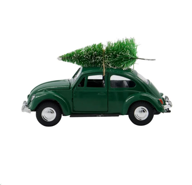  House doctor XMAS Dekoauto Grün Mini,  Dekoration, MINI Xmas car, Grün, ca. 5 x 8,5 cm