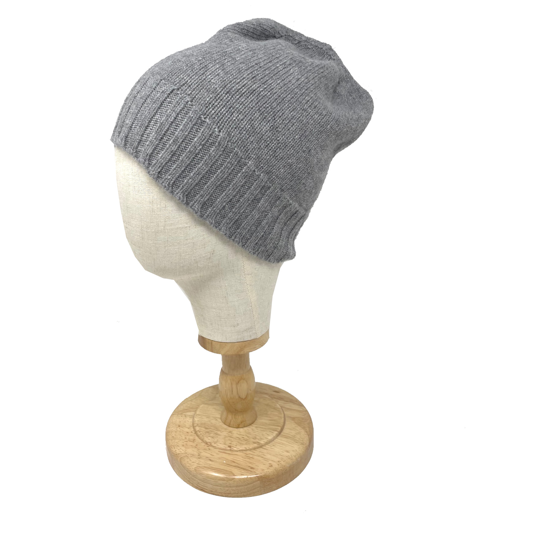 McKernan Mütze "CHUNKY TULIP HAT" cement, Wollmütze, 100% Wolle, Beanie oder mit Umschlag  