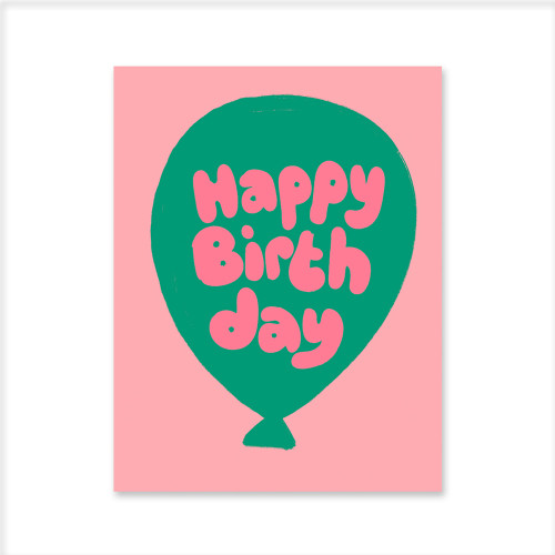 Postkarte Luftballon  "Happy Birthday" von von Nineteenseventythree
