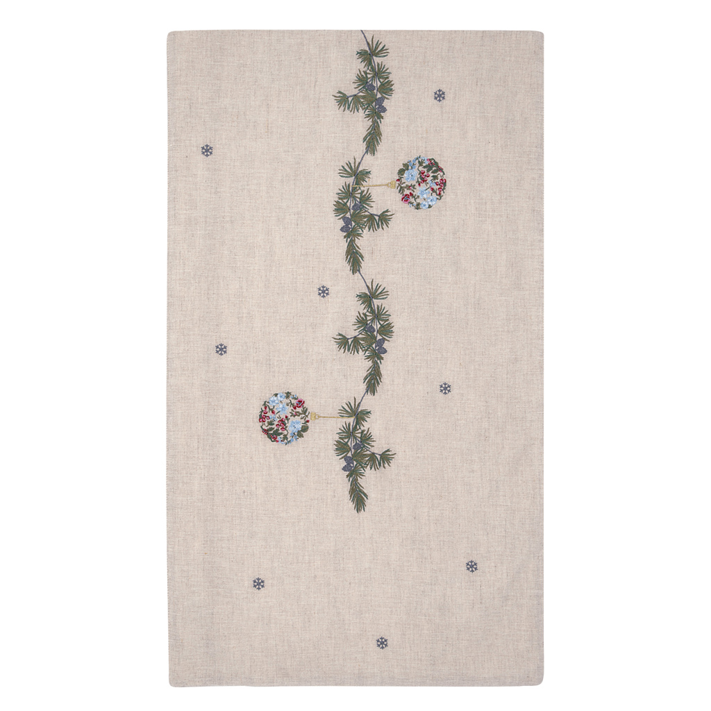 Greengate Tischläufer Joelle white bestickt, ca. 140x40 cm