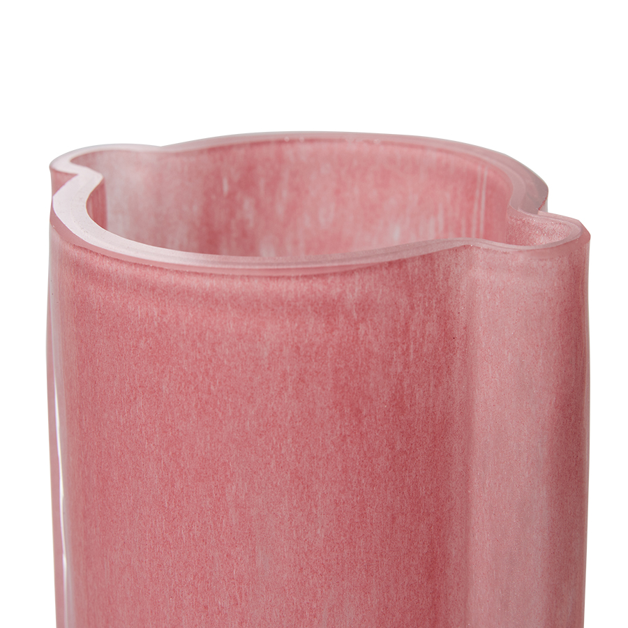 HKliving Glas Vase flamingo pink, ca. 25 cm
