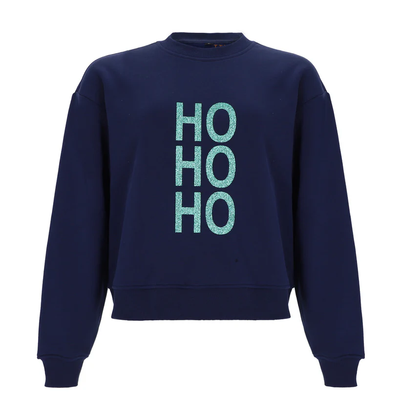 % Sweatshirt HOHOHO dunkelblau/pink
