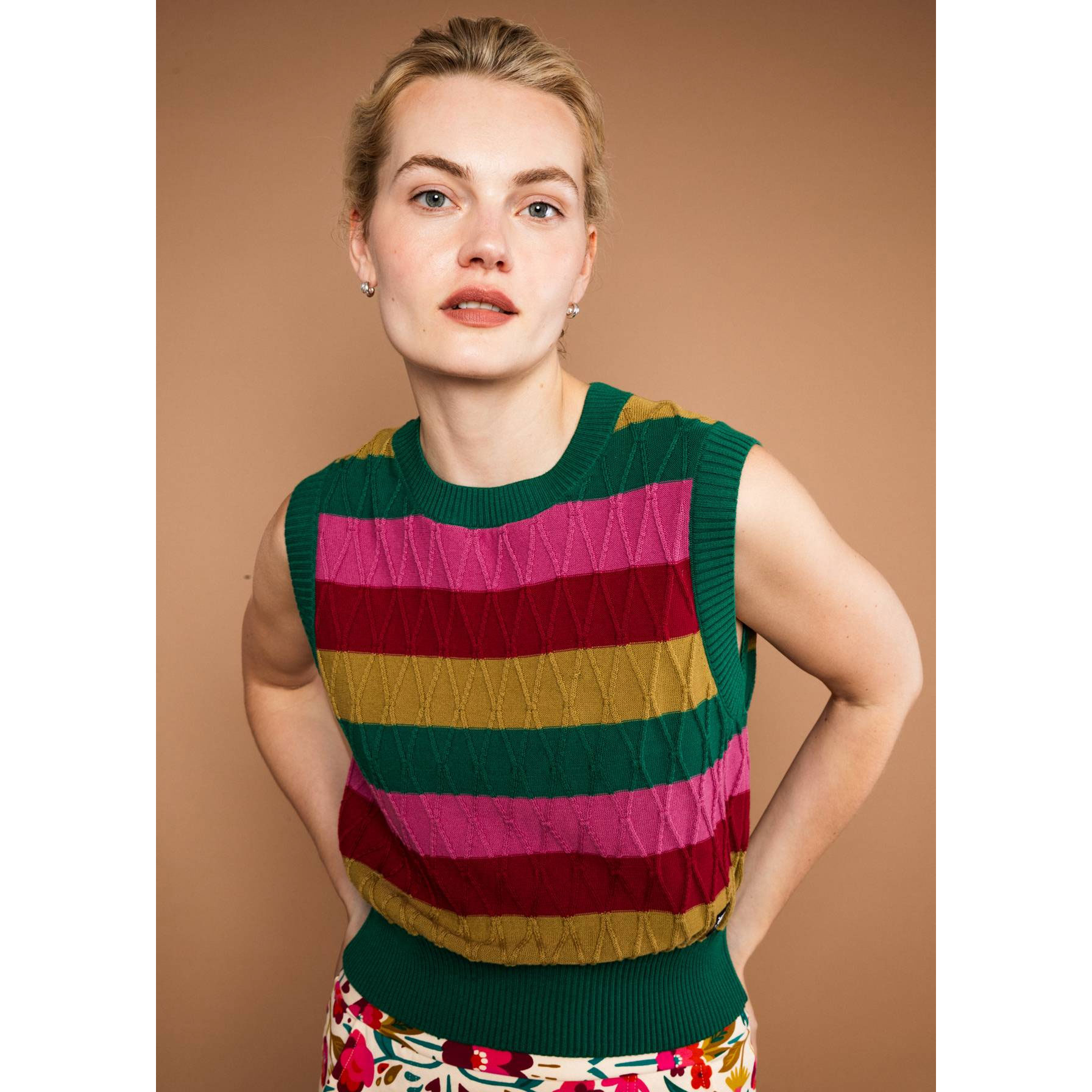 Blutsgeschwister Strick-Pullunder Carnaby Candy - little party stripe knit