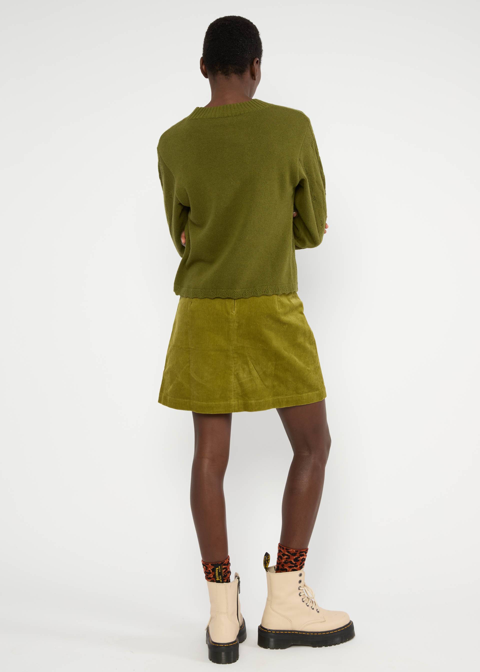 % Blutsgeschwister Cordrock Dreamy Eyes - dense forest khaki