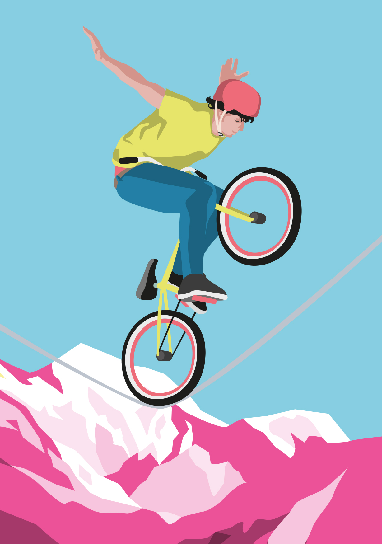 Postkarte BMX over the mountains von  luminous  
