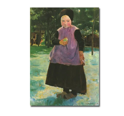 Max Liebermann Postkarte "Eva, 1883" von Max Liebermann, Kunst
