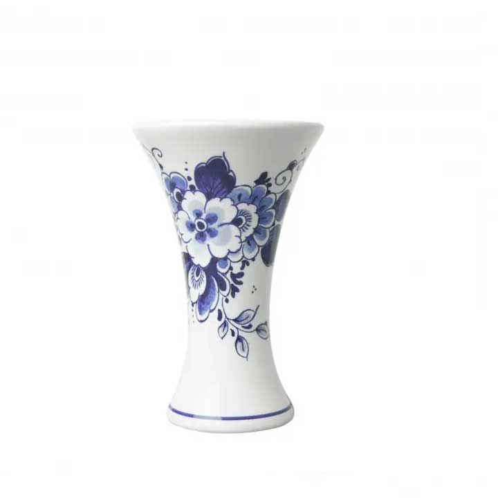 Kleine Vase " Blumen" blau, 12 cm von Heinen Delfts Blauw, Holland, Niederlande