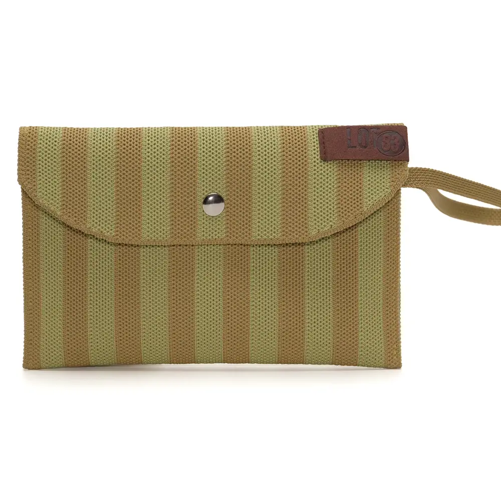 LOT83 Geldbörse AMBER 63, Streifen Oliv, Portemonnaie 