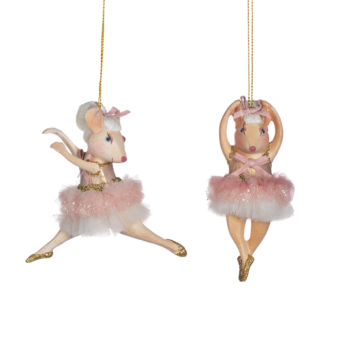 Ballerina Maus Bettina im Tütü im Sprung, ca.11 cm  von  Catherine Collection / Goodwill    