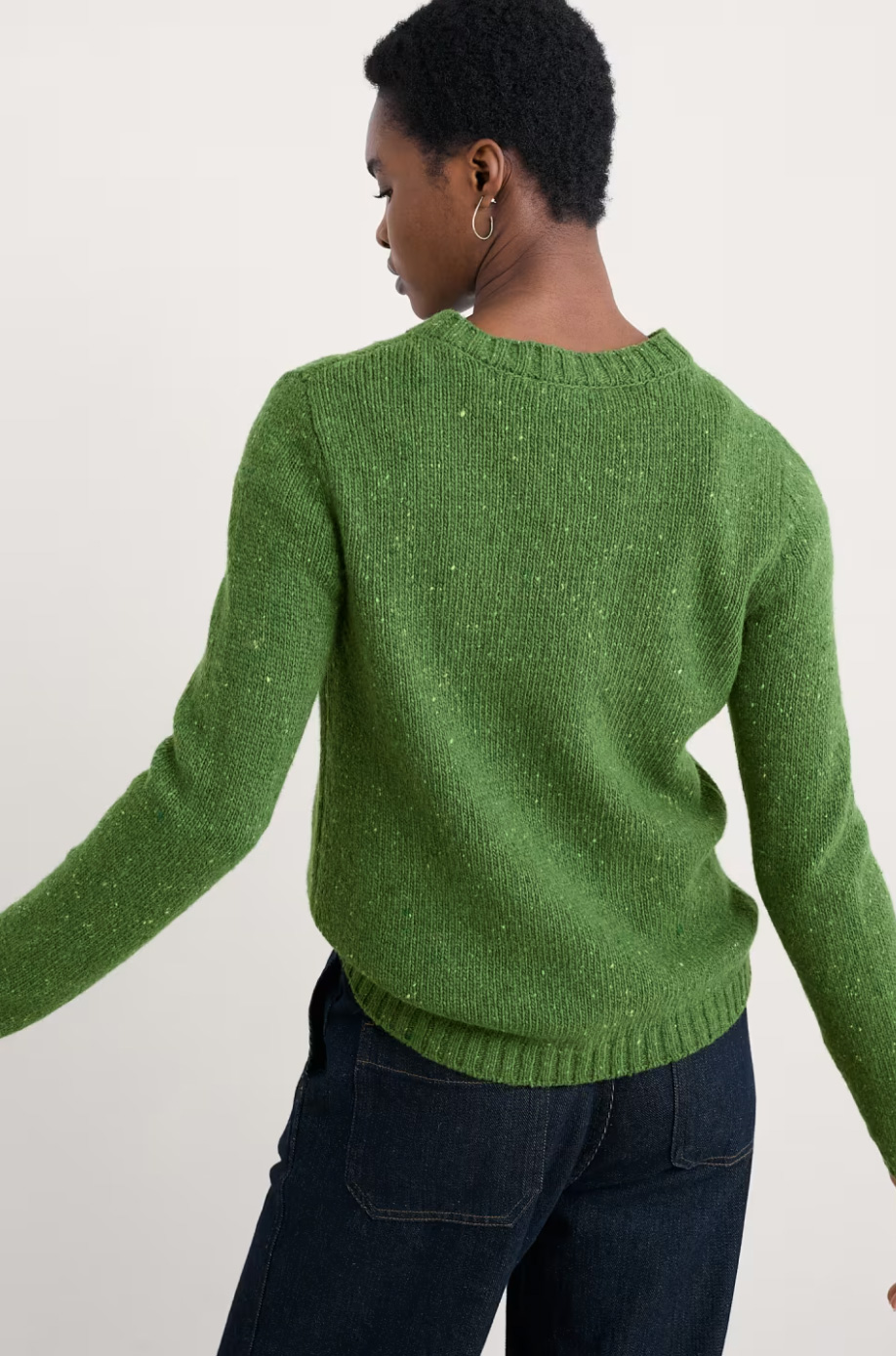 % SEASALT CORNWALL Pullover Dawson Pick Jumper Made With Merino, Farbe: fern/ Grün 