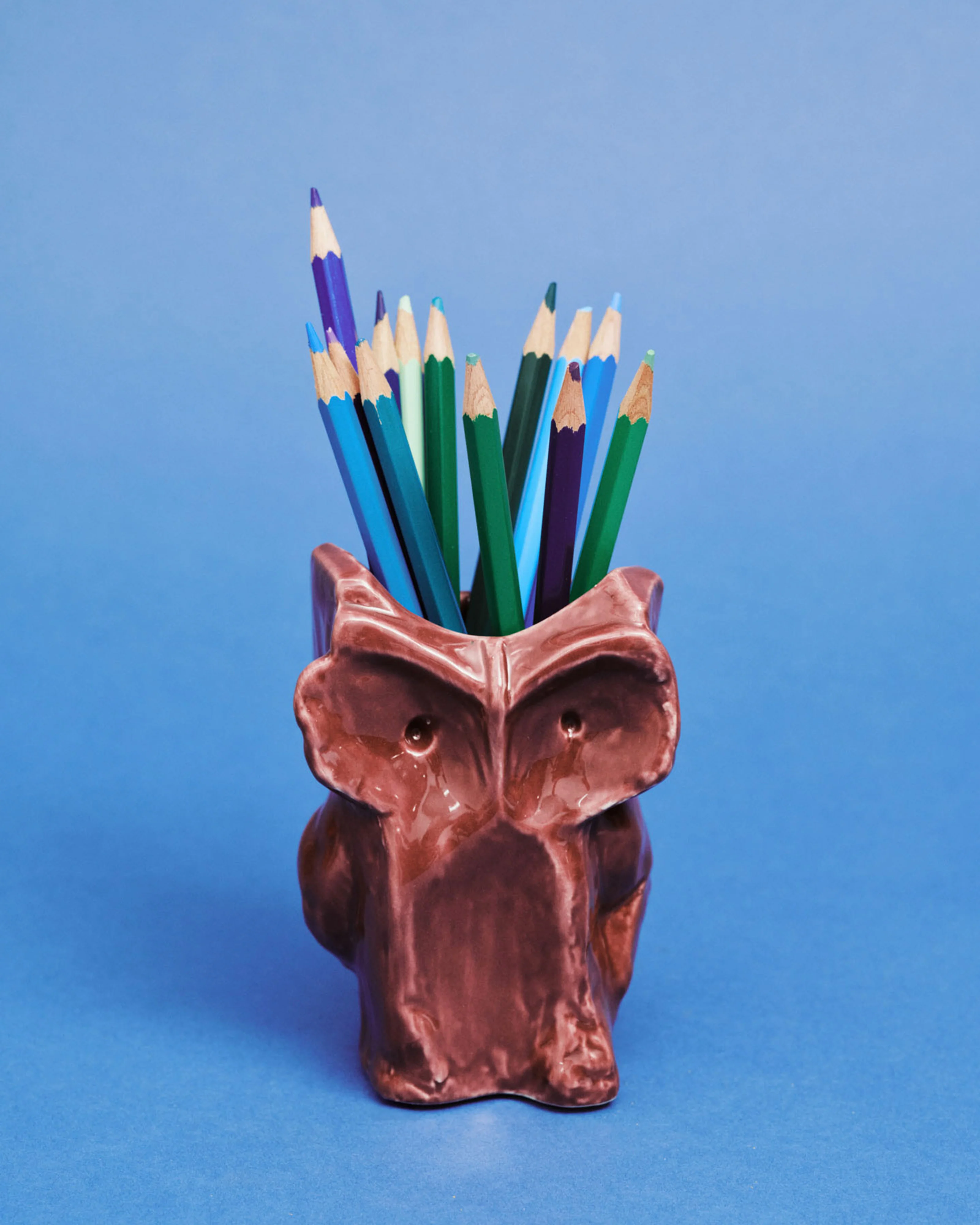Eule Vase XS aubergine After Midnight, Kollektion Midnight creatures von Marni, Höhe ca. 12 cm