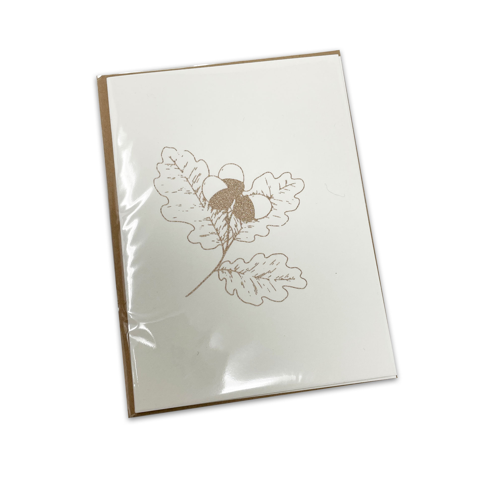 Dorothee Lehnen Briefkarte klein "Eiche", handgedruckt, Kupfer