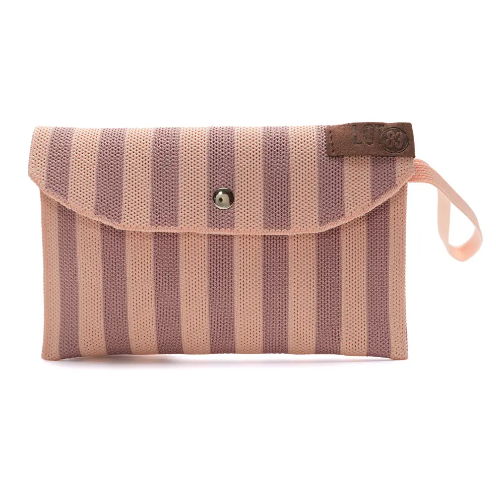 LOT83 Geldbörse AMBER 51, Streifen Mauve, Portemonnaie 