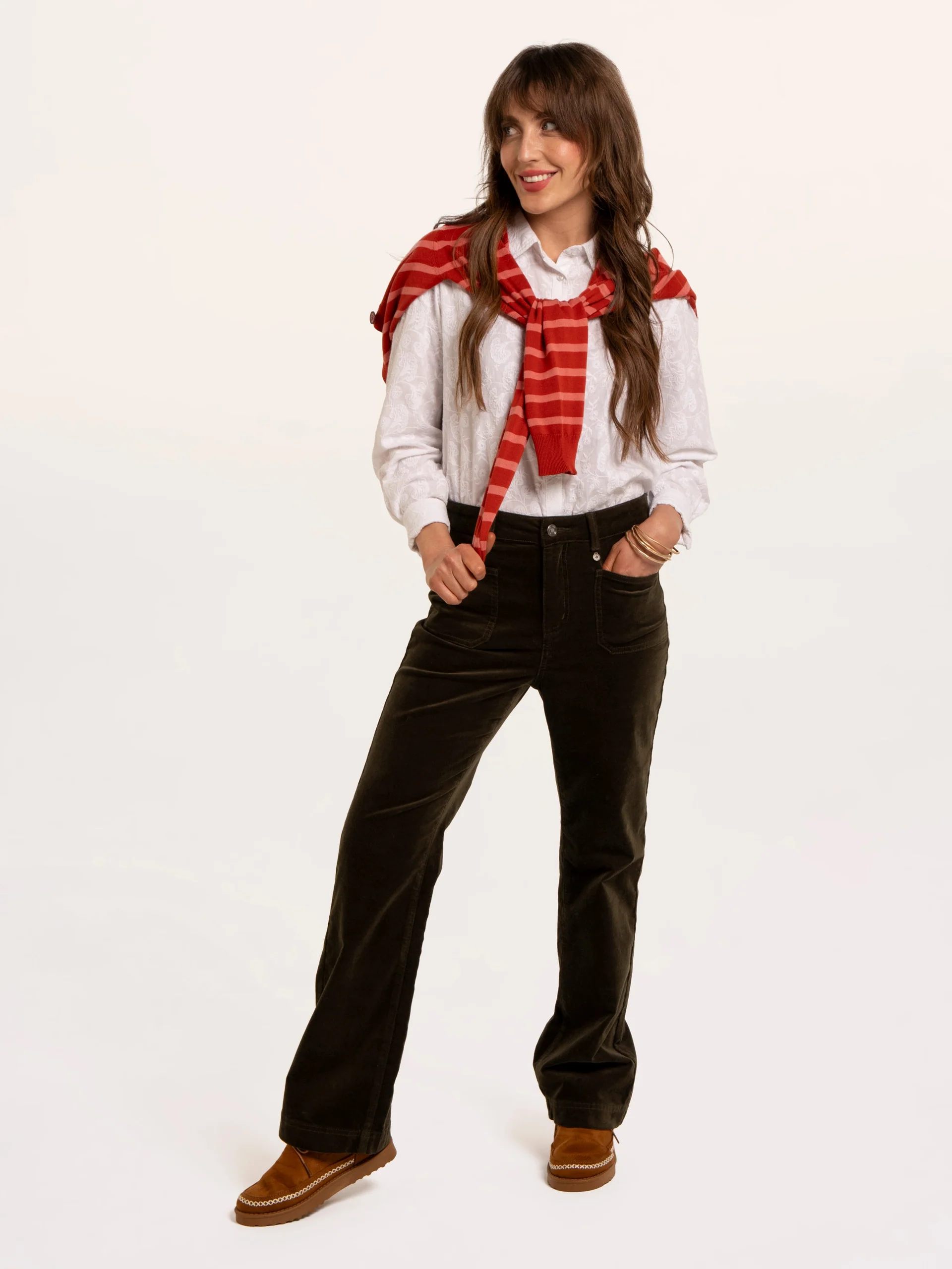 BRAKEBURN Samt Hose SAFFRON