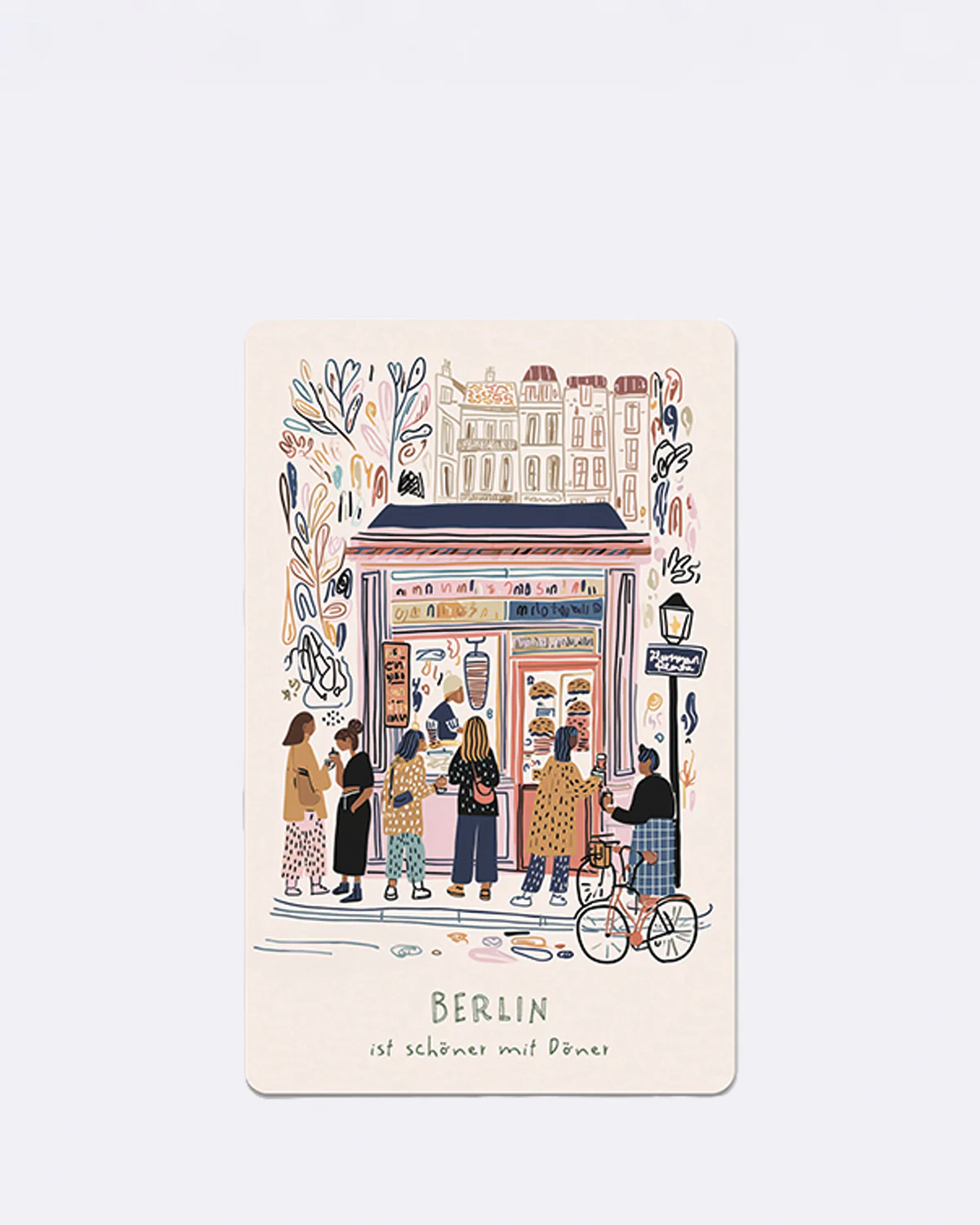 Lunacard Postkarte Berlin ist schöner mit Döner, Berlin Postkarte