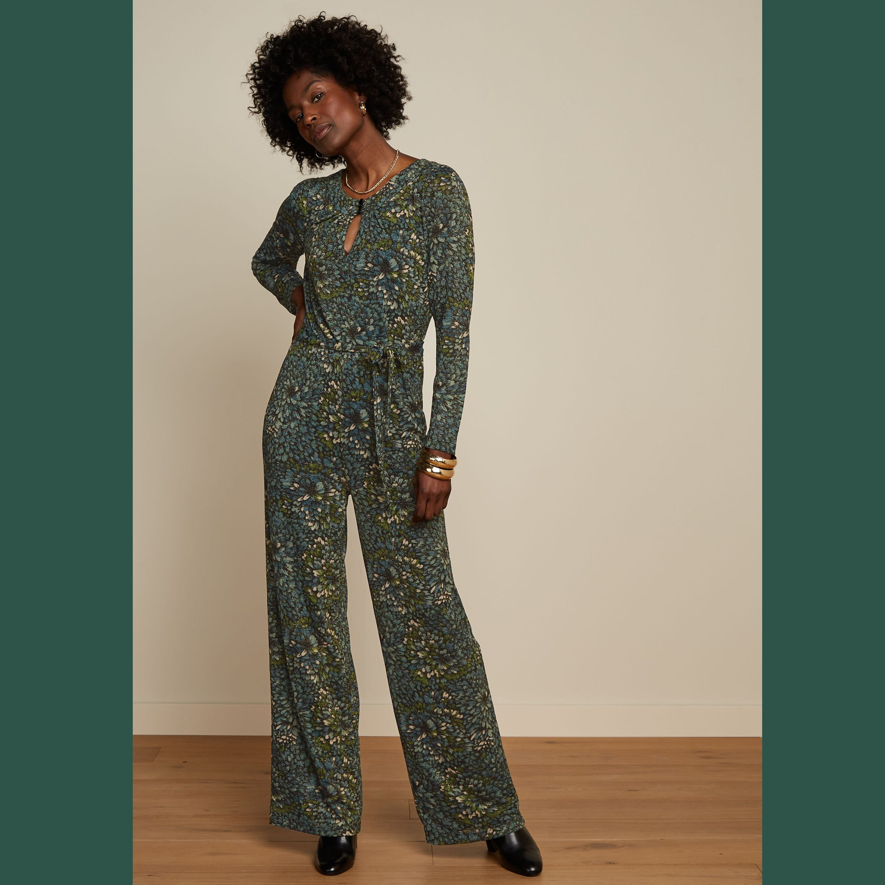 King Louie Lee Jumpsuit Glam, Farbe: Dragonfly Green