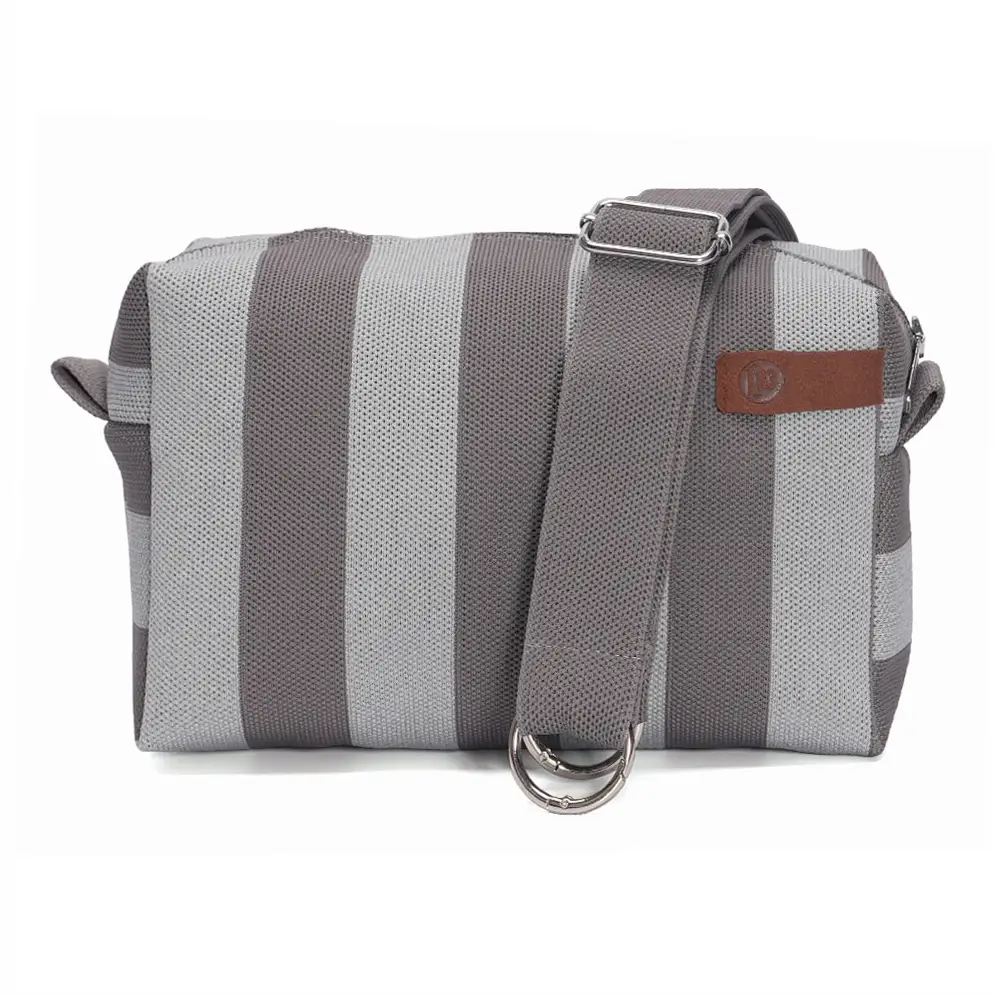 LOT83 Umhängetasche Megan 22, Streifen Grau