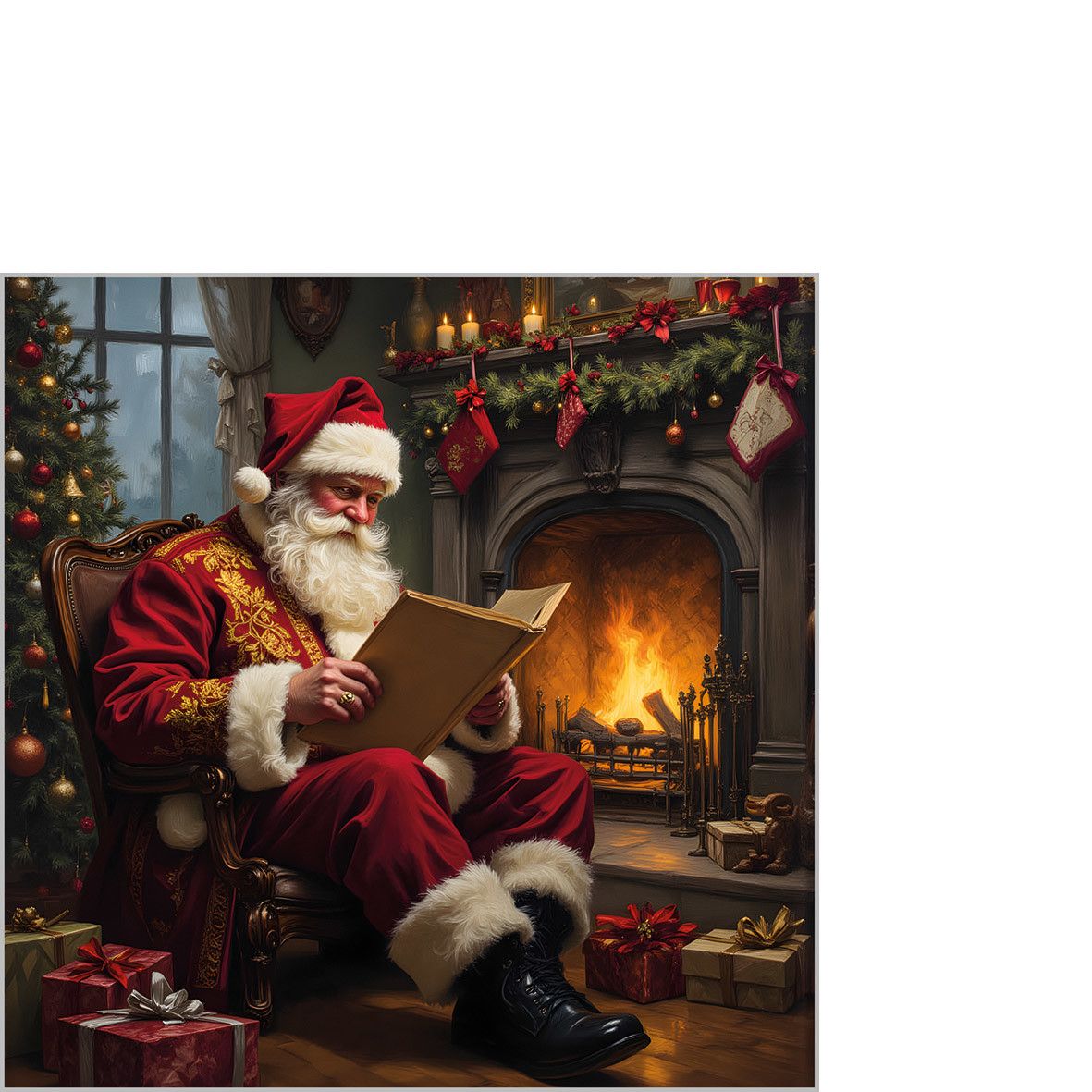 Papierservietten XMAS Dear Santa , 25 x 25 cm  , Cocktailservietten , ppd