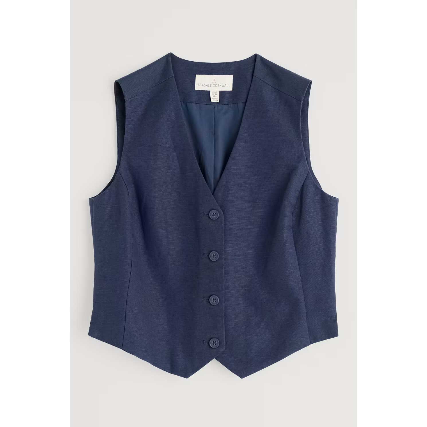 % SEASALT CORNWALL Leinenweste Erica, Erica Linen Blend Waistcoat von Seasalt Cornwall  , Dunkelblau %