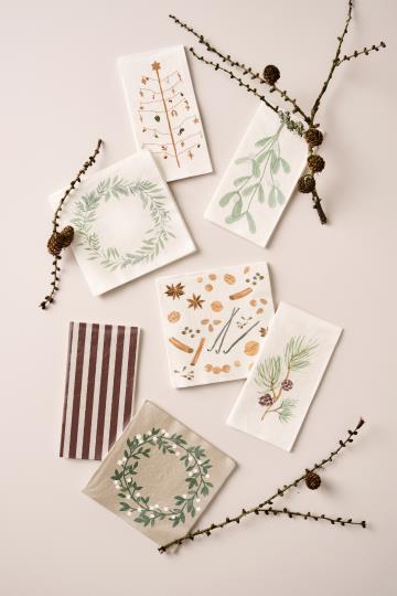 Papierservietten länglich Mistelzweig von IB Laursen 