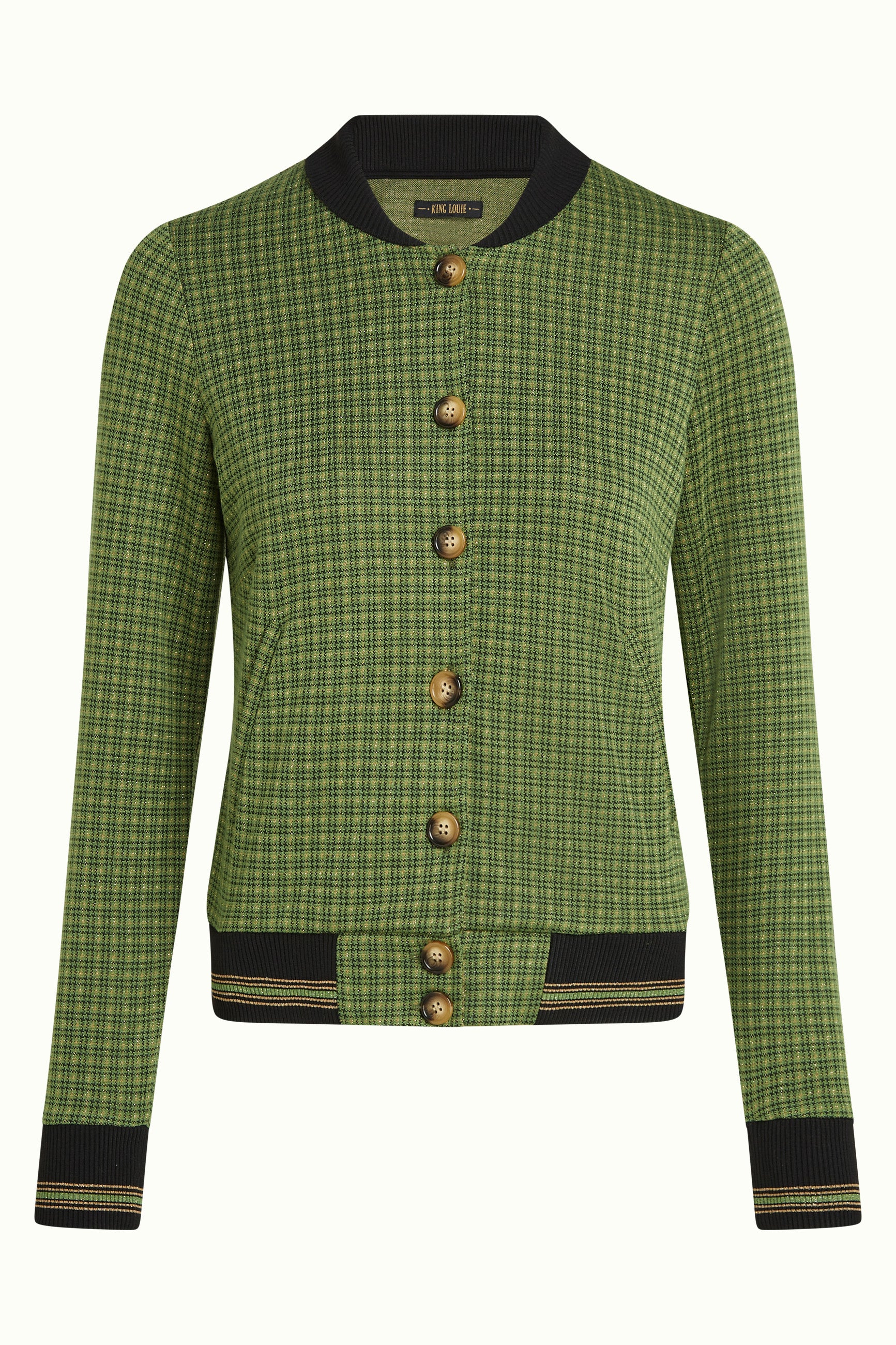 King Louie Cleo Jacket Ivy Check, Farbe Guacemole Green - Ivy Check