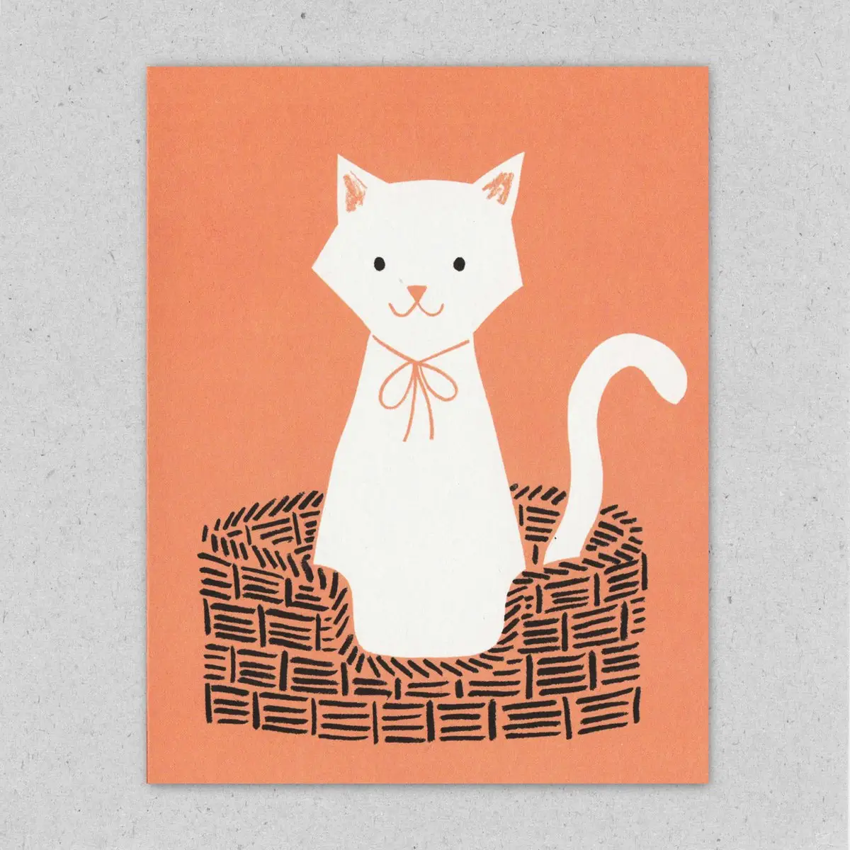 Kleine Doppelkarte "Katzen-Korb" von  Lisa Jones Studio