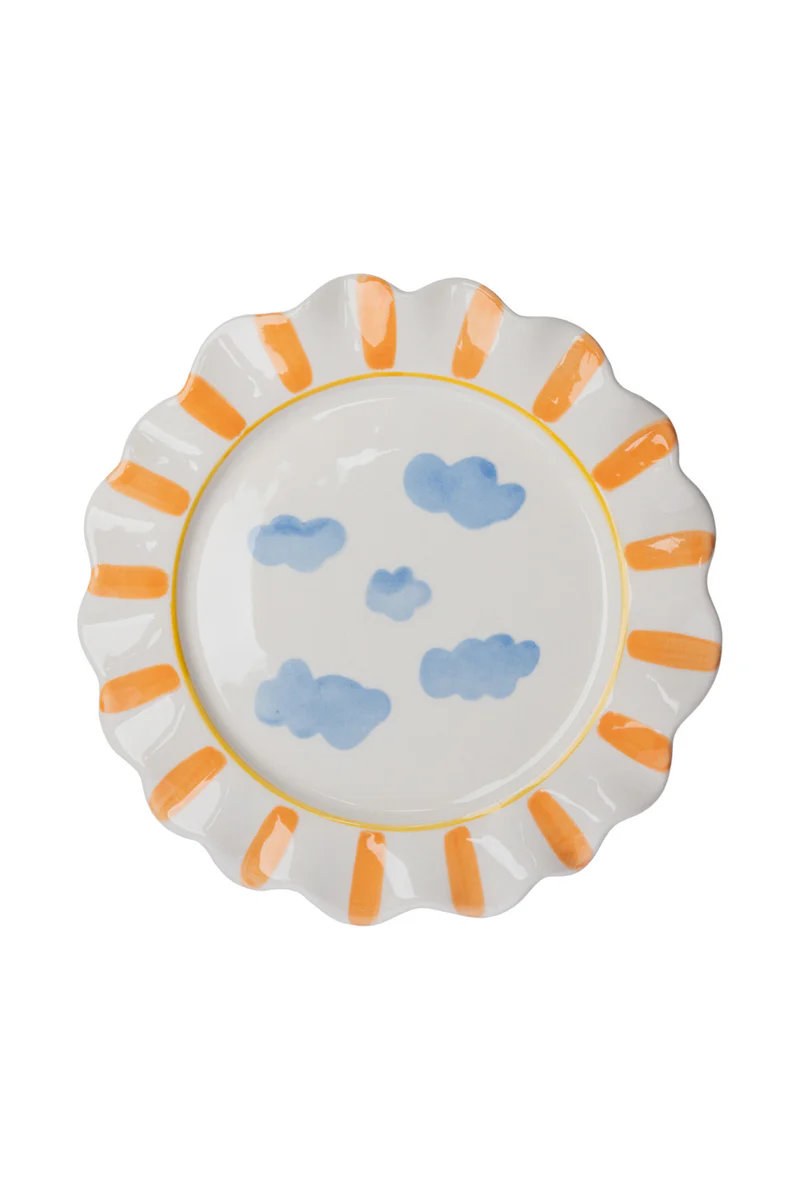 Teller VELOBLOOM, Wolken,  D. 18 cm, Keramik 