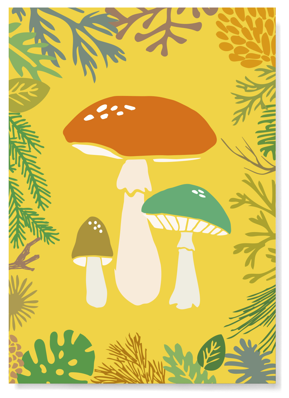 Postkarte Pilzwald von familytree , Herbst, Pilze
